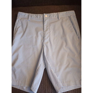 FootJoy FJ Blue/White Check Shorts - Mens 34